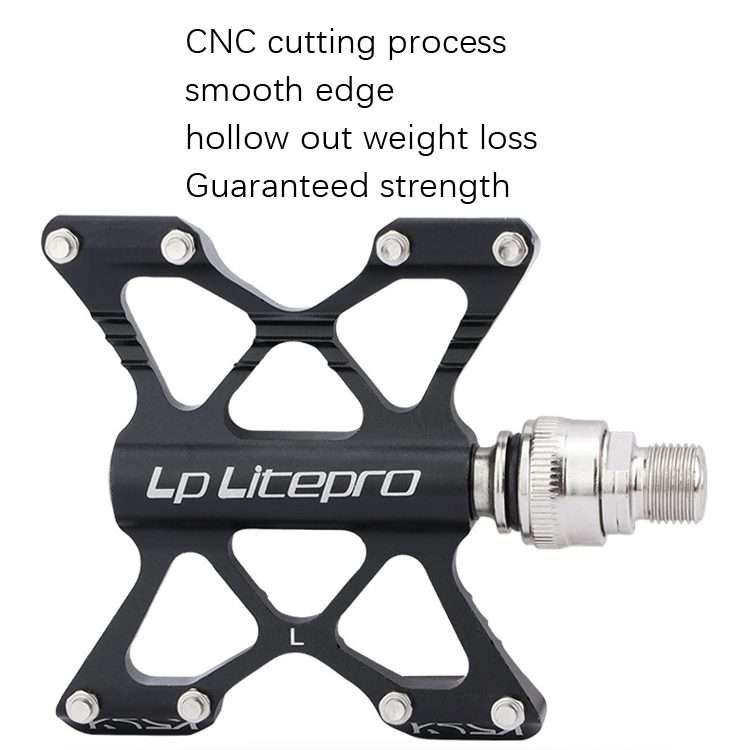 LP LitePro K5 Folding Bkie Aluminum Alloy Bearin Pedals(Silver)