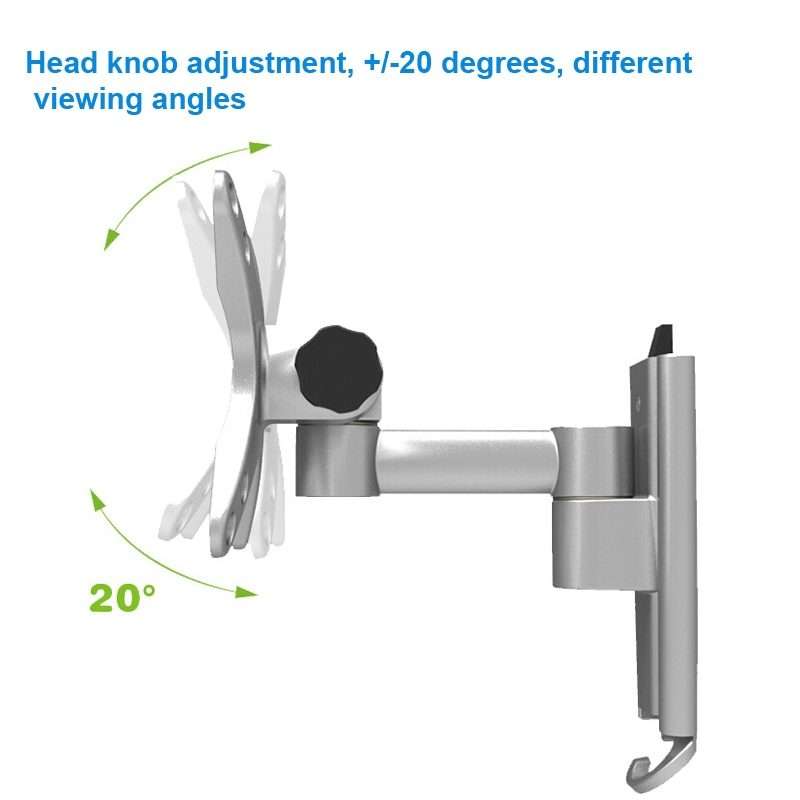 Gibbon Mounts L03 Aluminum Alloy Quick Release Computer Monitor Wall Mount Bracket (Silver Gray)