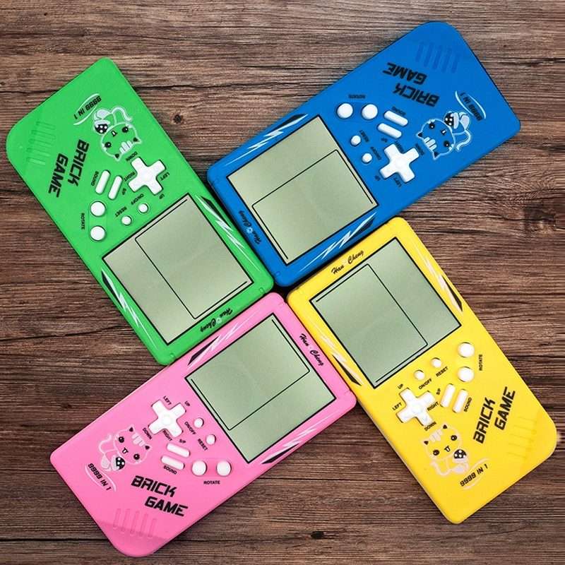 Large Screen Retro Children Handheld Game Console(Yellow)