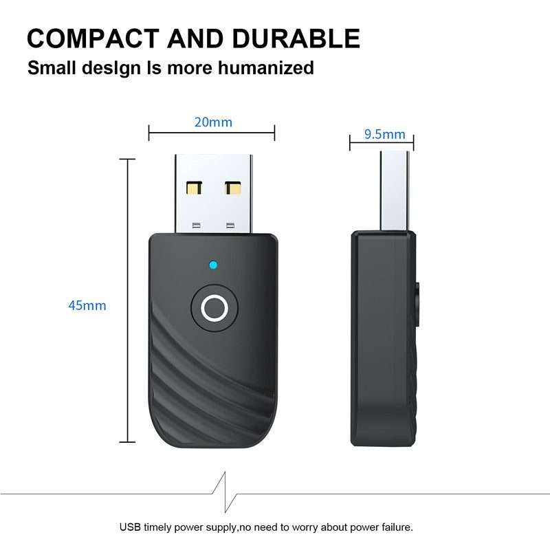 Bluetooth 5.0 Wireless Audio Receiver Transmitter