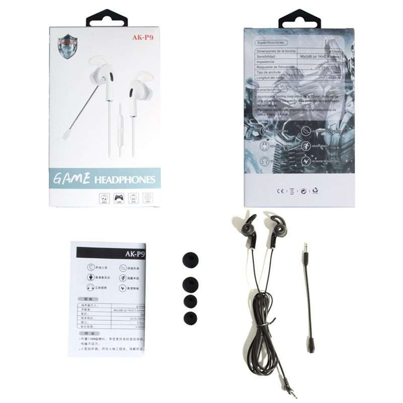 3.5mm Interface Mobile Phone Wire Control Headphones(White)