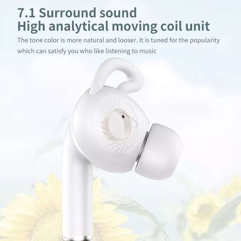 3.5mm Interface Mobile Phone Wire Control Headphones(White)