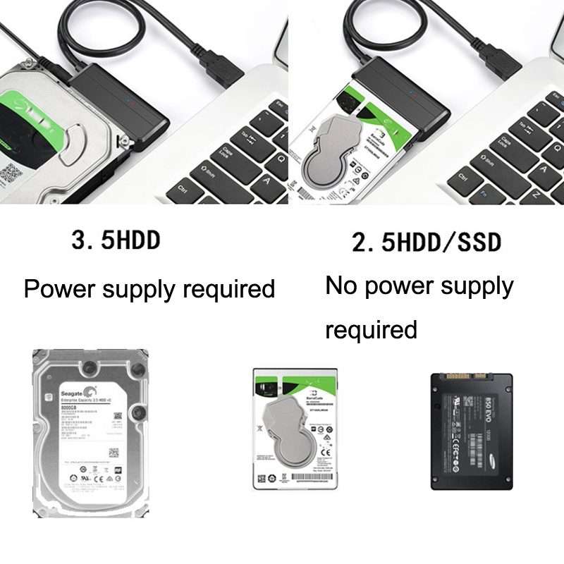 T04 USB3.0 To SATA Easy Drive Cable For 2.5/3.5 Inch Hard Drive Adapter Cable