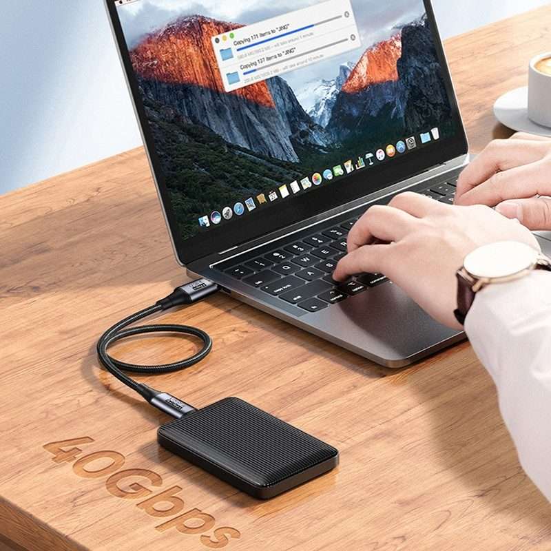 PD 100W Type-C to Type-C Fast Charging Nylon Braided Cable, Model: 0.5 m