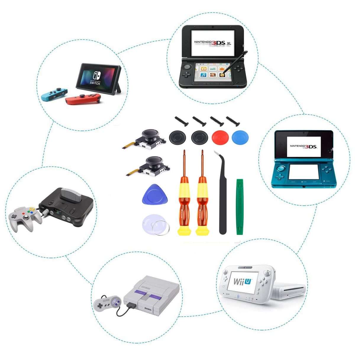 Joy-Con 3D Joystick Repair Screwdriver Set Gamepads Disassembly Tool For Nintendo Switch, Series: