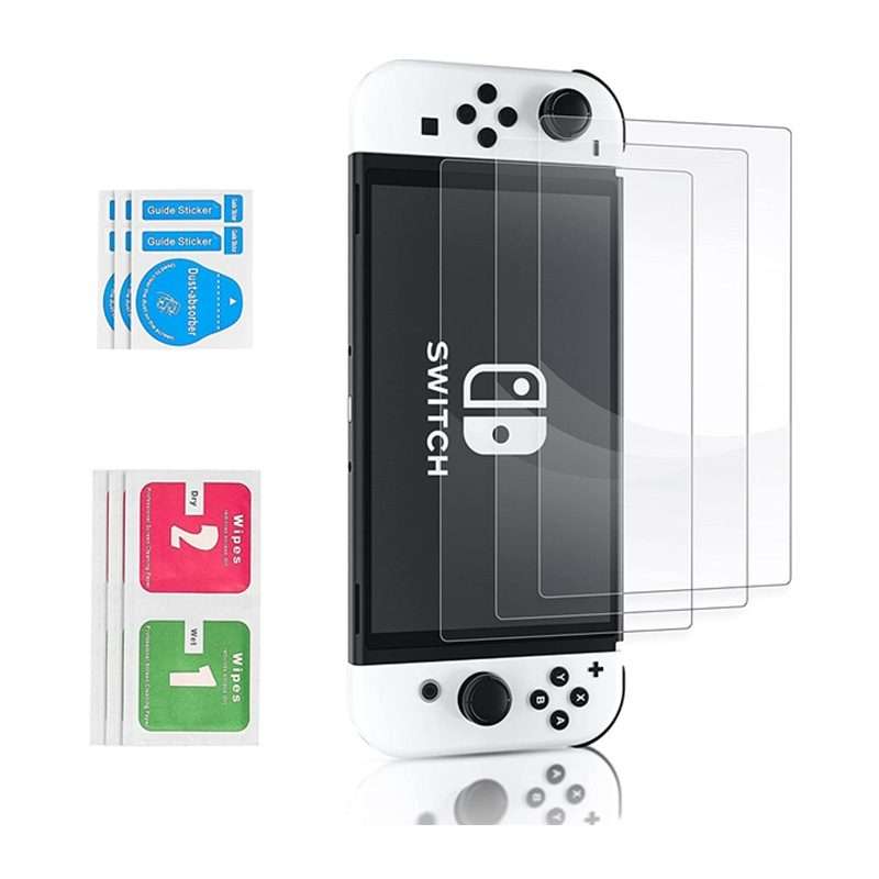 Game Console Crystal Shell Remote Sensing Cap Tempered Film Storage Bag Set For Sw ... (Hand Rope)