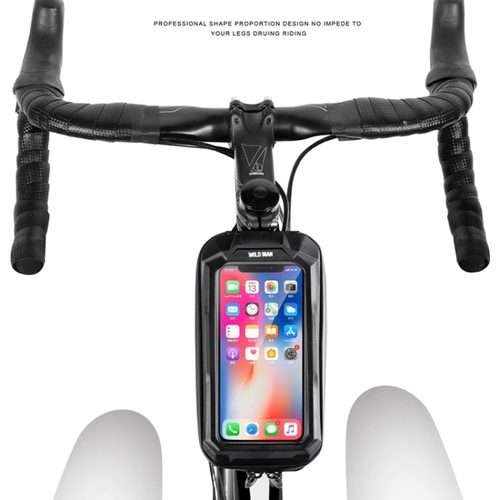 WILD MAN XS2 1L EVA Hard Shell Cycling Rainproof Bicycle Bag(Black Red)