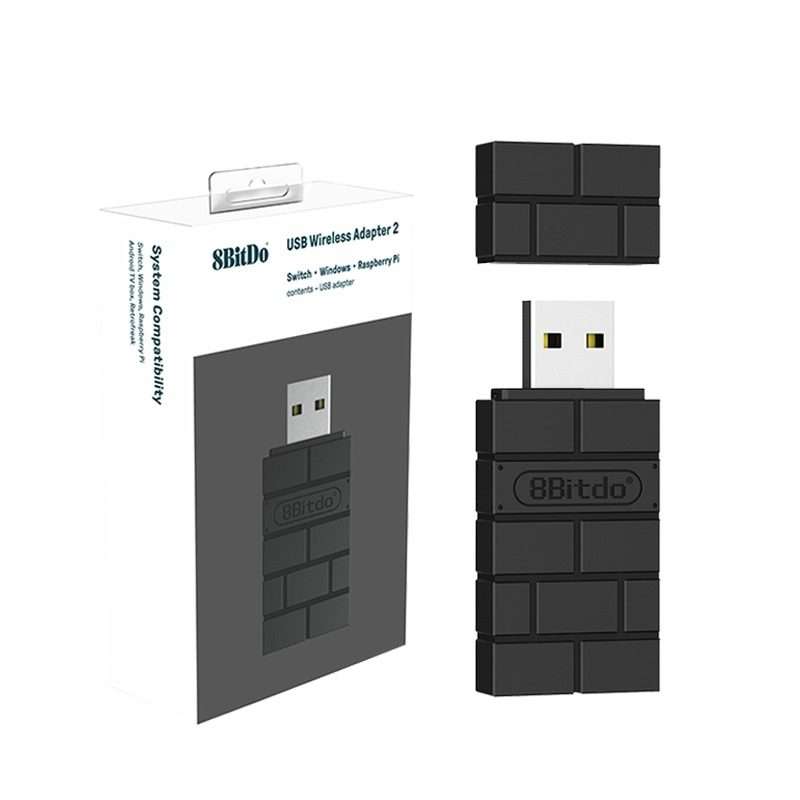 8BitDo USB Wireless Receiver Handle Switch For PS5/PS4(Black)
