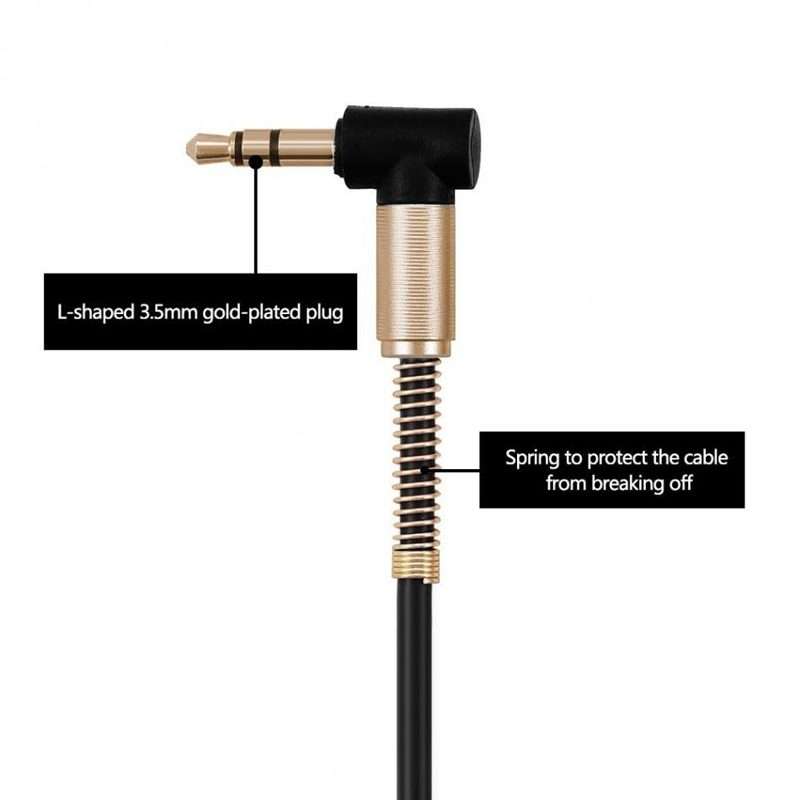 5 PCS Type-c/USB-c To 3.5mm Male Elbow Spring Audio Adapter Cable, Cable Length: 1m(White)