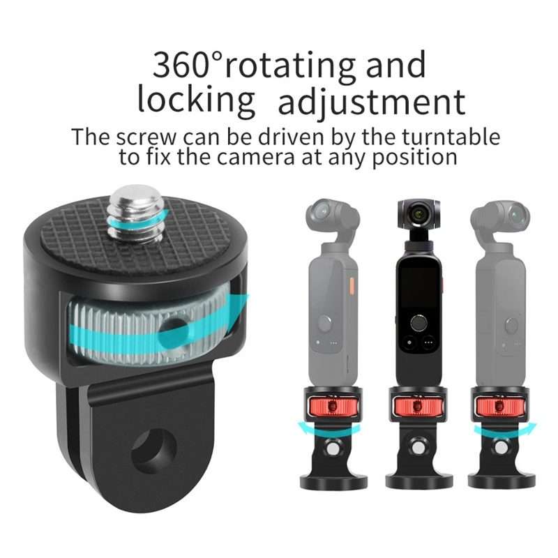 1/4 Inch Screw Converter Tripod Adapter for Sport Camera(Black Titanium)