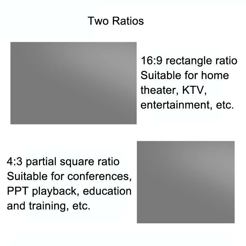 Folding Metal Anti-Light HD Projection Curtain, Size: 84 inch 16:9 186x105cm