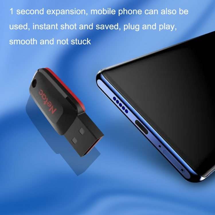 Netac U197 Office File High Speed USB Flash Drive, Capacity: 64GB(Black)