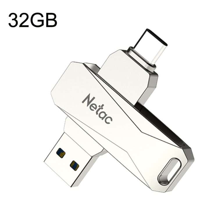 Netac U782C Type-C Dual Interface High-Speed Metal Computer USB Flash Drive, Capacity: 32GB