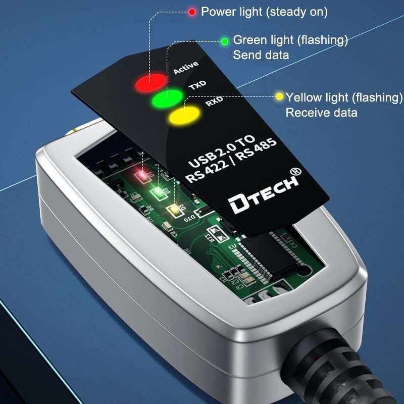 DTECH DT-5019 USB To RS485/422 Industrial Converter Serial Line Communication Adapter(1.2m)