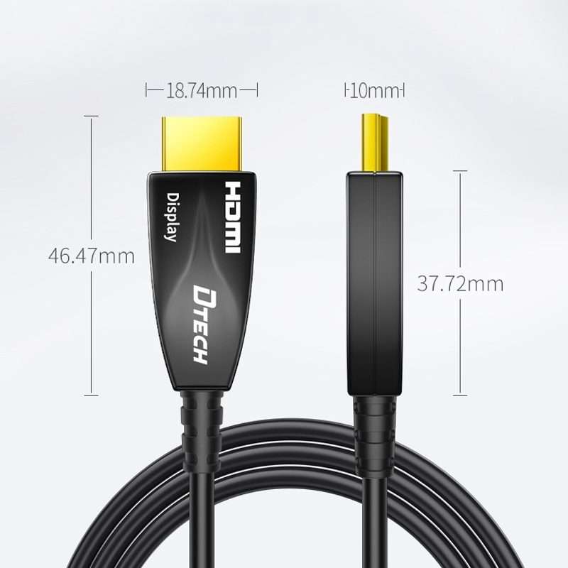 DTECH HDMI 2.0 Version Fiber Optical Line 4K 60Hz Large Screen TV Engineering Wiring, Length: 2m
