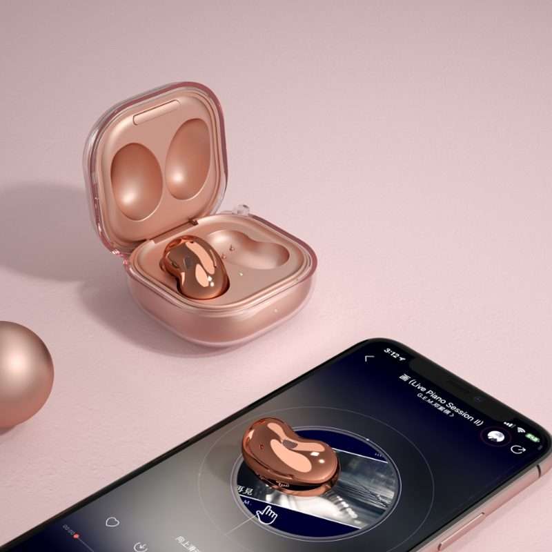 High Transparent TPU Earphone Case For Samsung Galaxy Buds Pro/Live(Black)