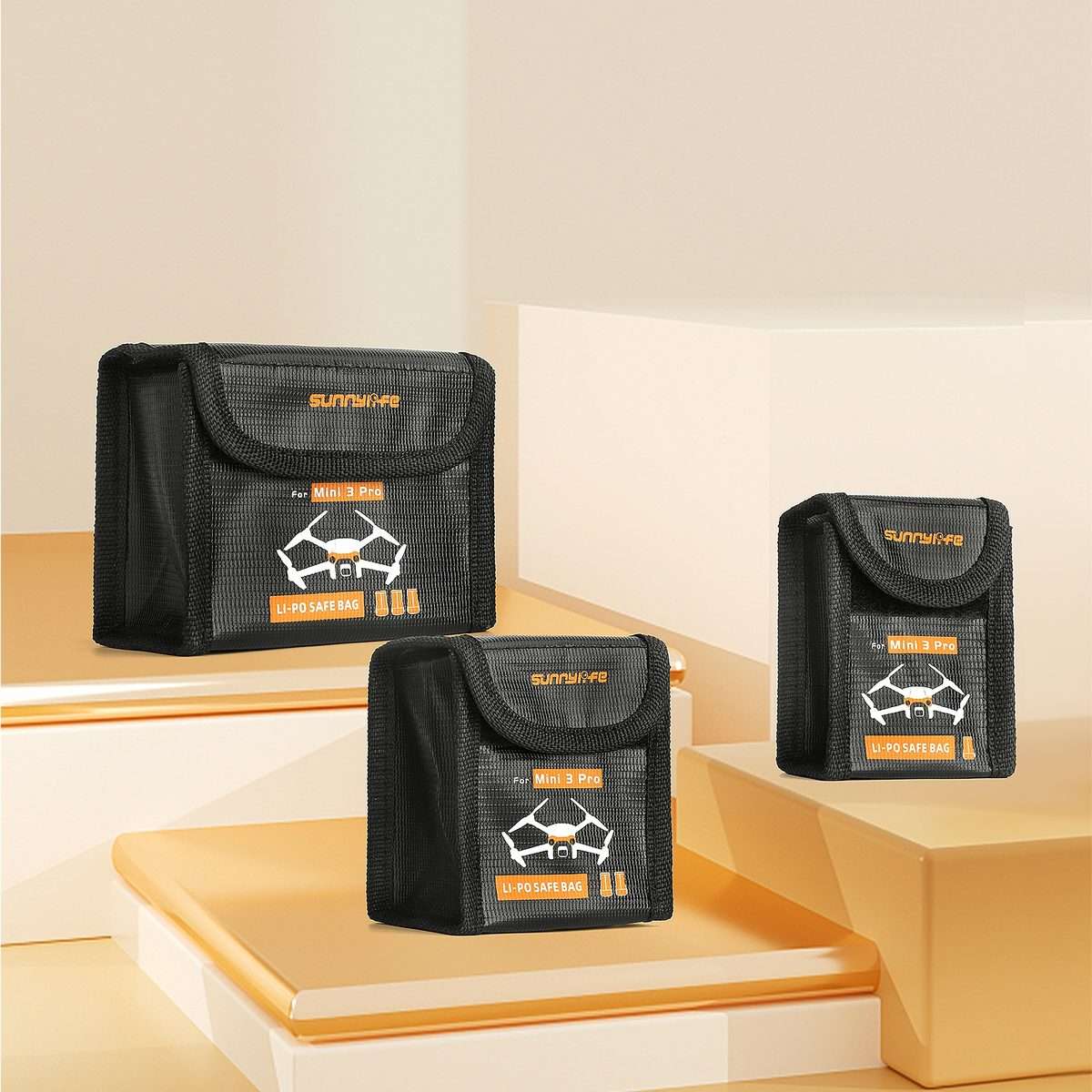 Sunnylife Battery Explosion-proof Bag Storage Bag for DJI Mini 3 Pro,Size: Can Hold 2 Batteries
