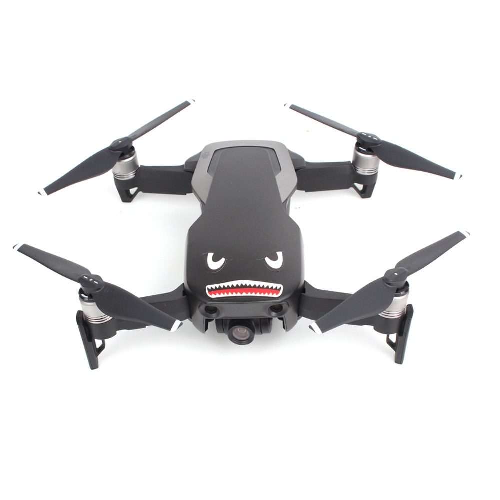 3 Sets Drone Shark Emoticon Body Sticker Battery Sticker(Blue Black)