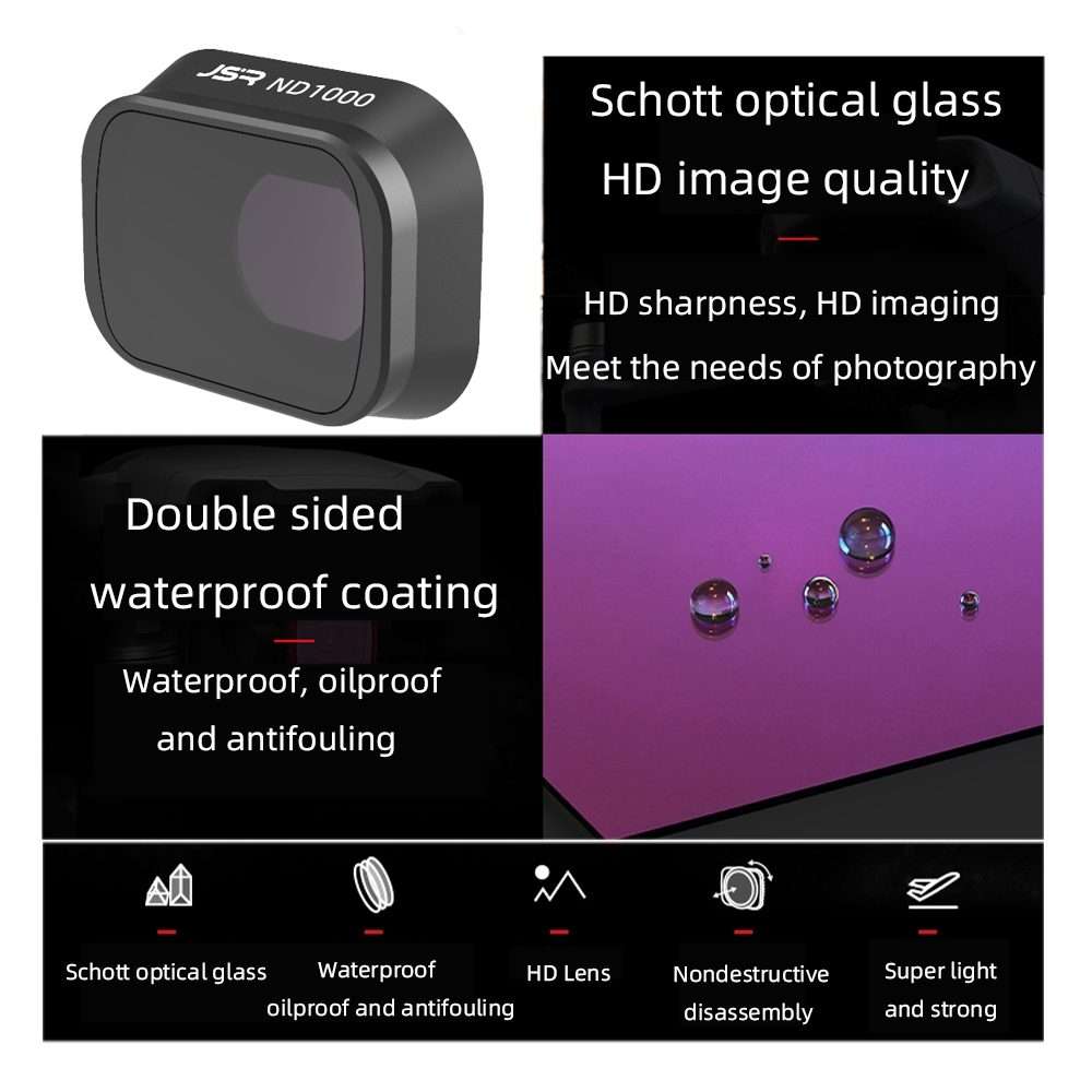 JUNESTAR Filters For DJI Mini 3 Pro,Model: ND64PL JSR-1663-12