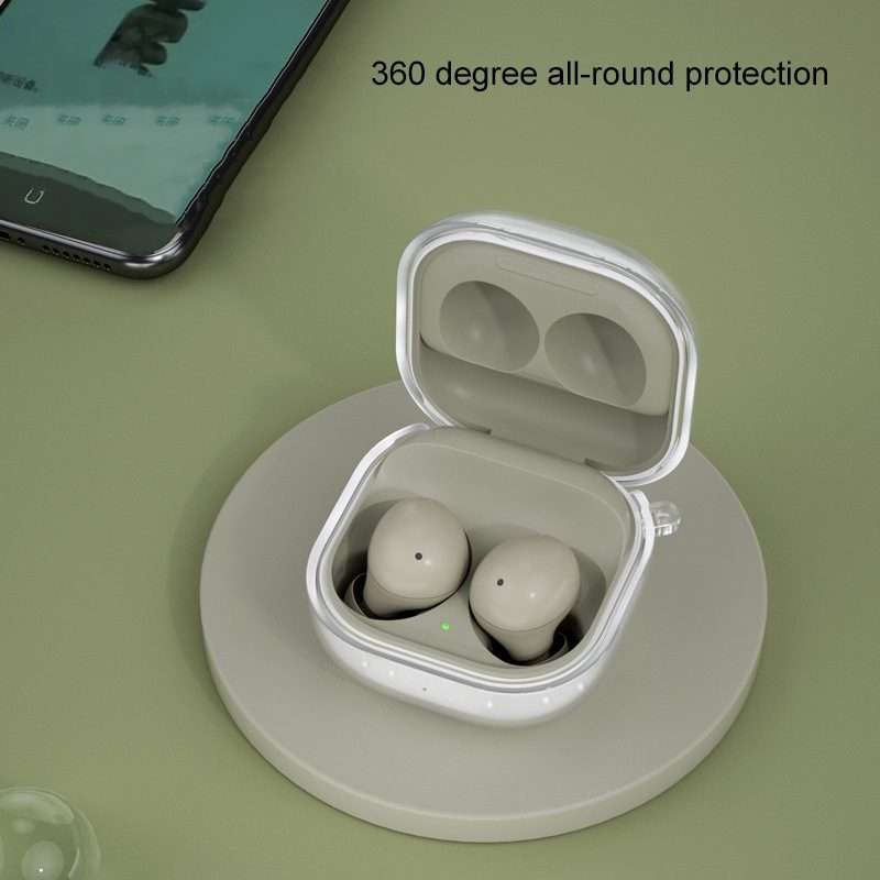 Bluetooth Earphone TPU Flash Powder Protective Case For Samsung Galaxy Buds2/P ... (Glitter Black)