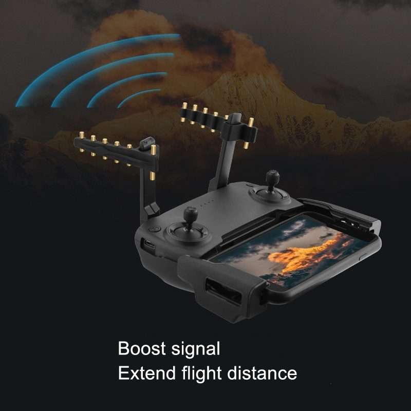 BRDRC Antenna Range Extender Signal Amplifier For DJI Mini SE/MAVIC 2/Pro/Air(Black Copper)