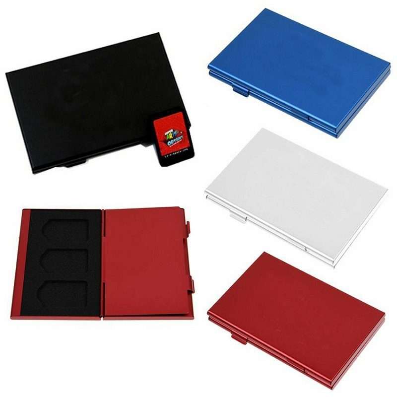 Game Card Storage Aluminum Alloy Organizer Pack For Nintendo Switch(Silver Gray)