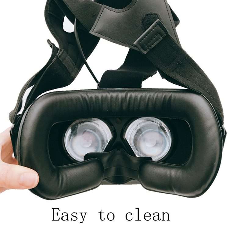 2 PCS PU Leather Face Foam Eye Mask Cover For HTC VIVE Headset VR(Thin 1.5cm)