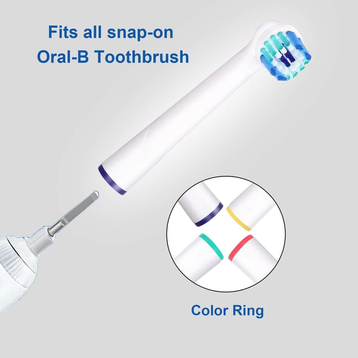 2 PCS For Oral-B Full Range of Electric Toothbrush Replacement Heads(Multi -angle Cleaning)
