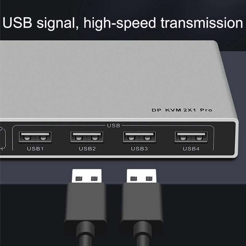 8K KYSW59 60HZ DP USB KVM Switch 2-in-1 Computer Sharing Device