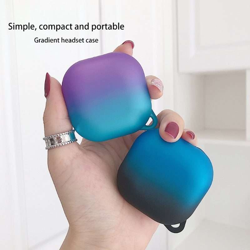 Gradient Headphone Cover For Samsung Buds Pro/Buds Live/Buds 2(Blue Black)