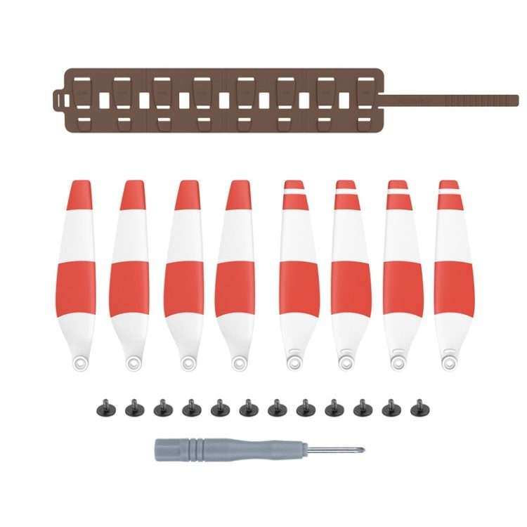 Sunnylife MM3-SN443 For Mini 3 Pro Propeller Blades + Silicone Folding S ... (Red Strip+Brown Bag)
