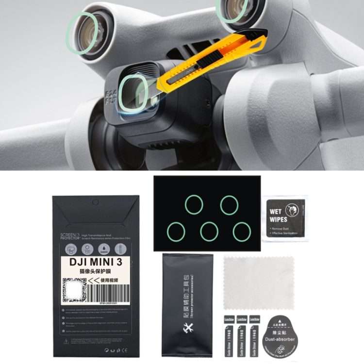 MN3-BHM-SF For DJI Mini 3 Pro Sensor + Lens Protector Anti -Scratch And Anti -Bump Acc ... (Black)
