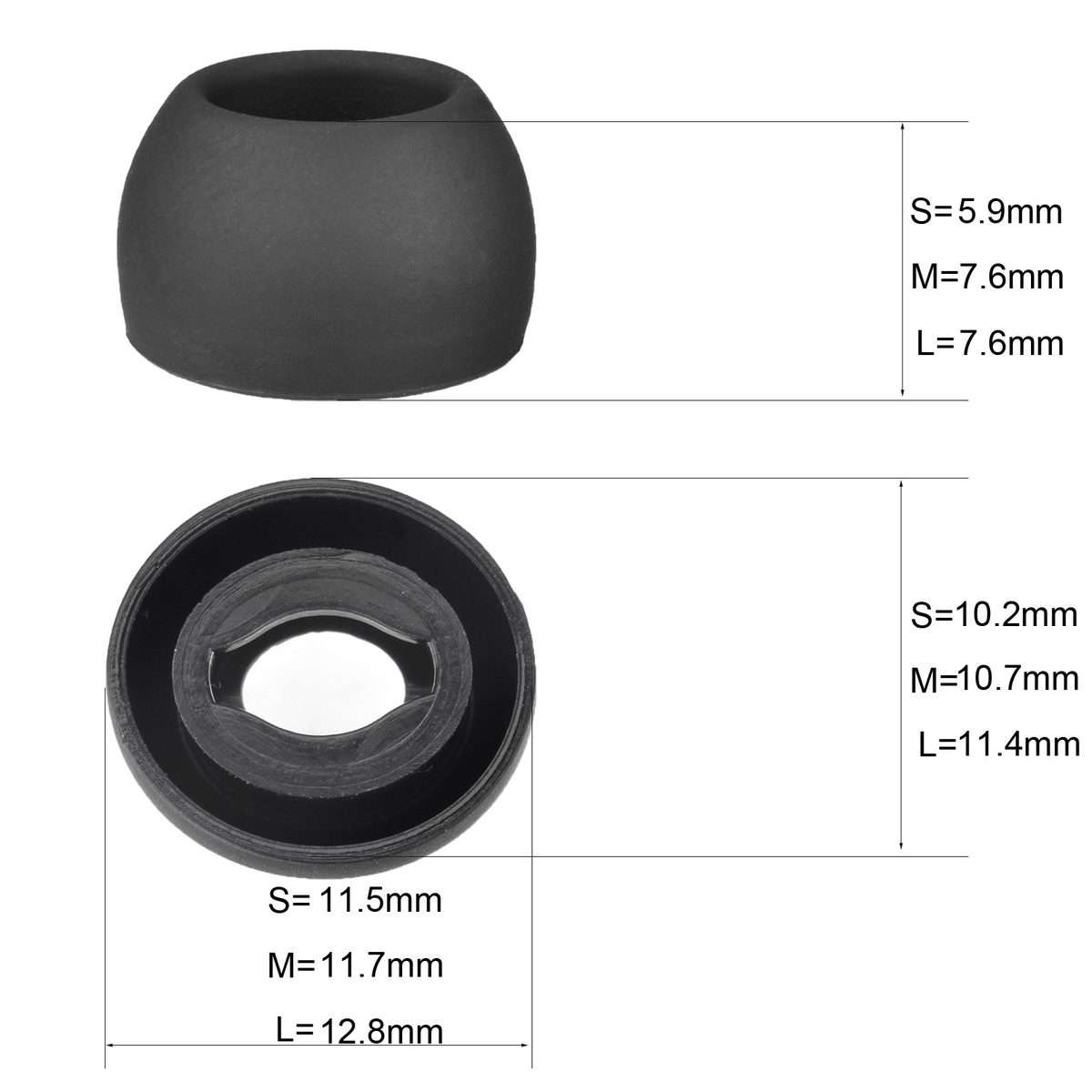 6 PCS Silicone Earplugs For TWS Samsung Galaxy Buds Pro(Small Gray)
