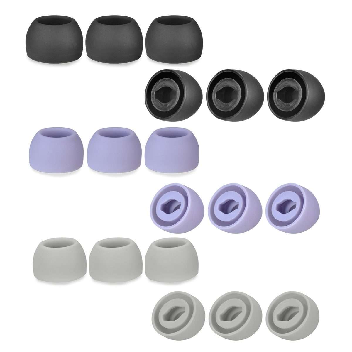 6 PCS Silicone Earplugs For TWS Samsung Galaxy Buds Pro(Medium Purple)