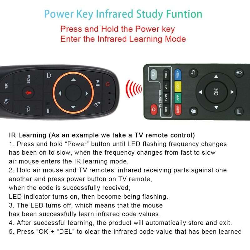 Intelligent Voice Remote Control With Learning Function, Style: G10S Pro BT Dual Mode