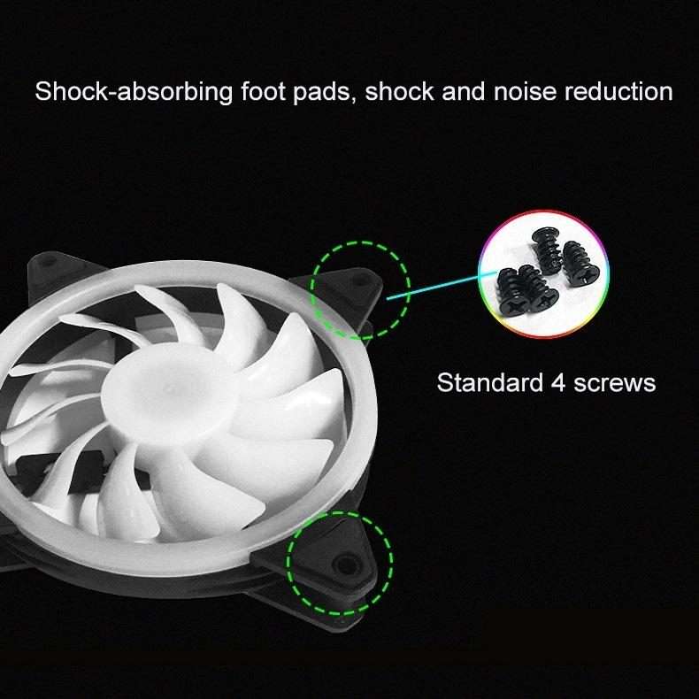 Computer CPU RGB luminous Radiator 5 Fans+Remote Control