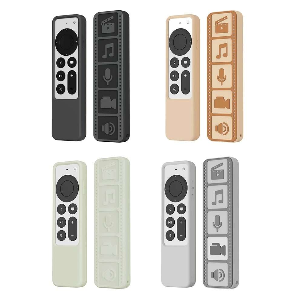 Silicone Remote Controller Waterproof Anti-Slip Protective Cover For Apple TV 4K 2021(Brown)