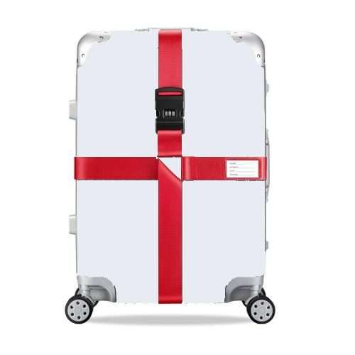 Luggage Reinforcement Straps Fixed Protective Rope With Combination Lock, Color: Red