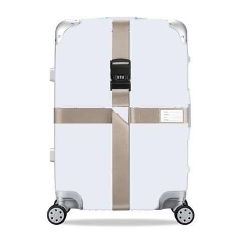 Luggage Reinforcement Straps Fixed Protective Rope With Combination Lock, Color: Khaki