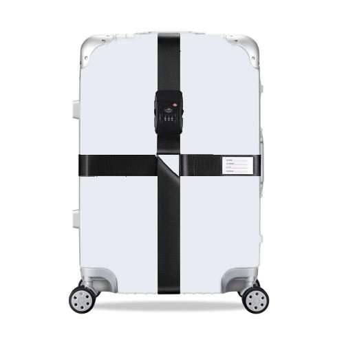 Luggage Reinforcement Straps Fixed Protective Rope With Combination Lock, Color: Customs Lock Blac