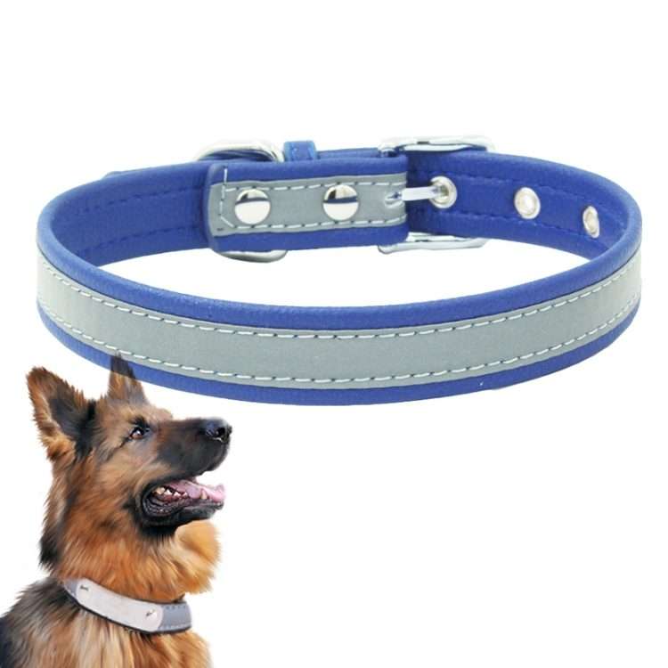 CL181K Pet Soft Reflecting Collar, Size: XS(No Iron Sheet Dark Blue)