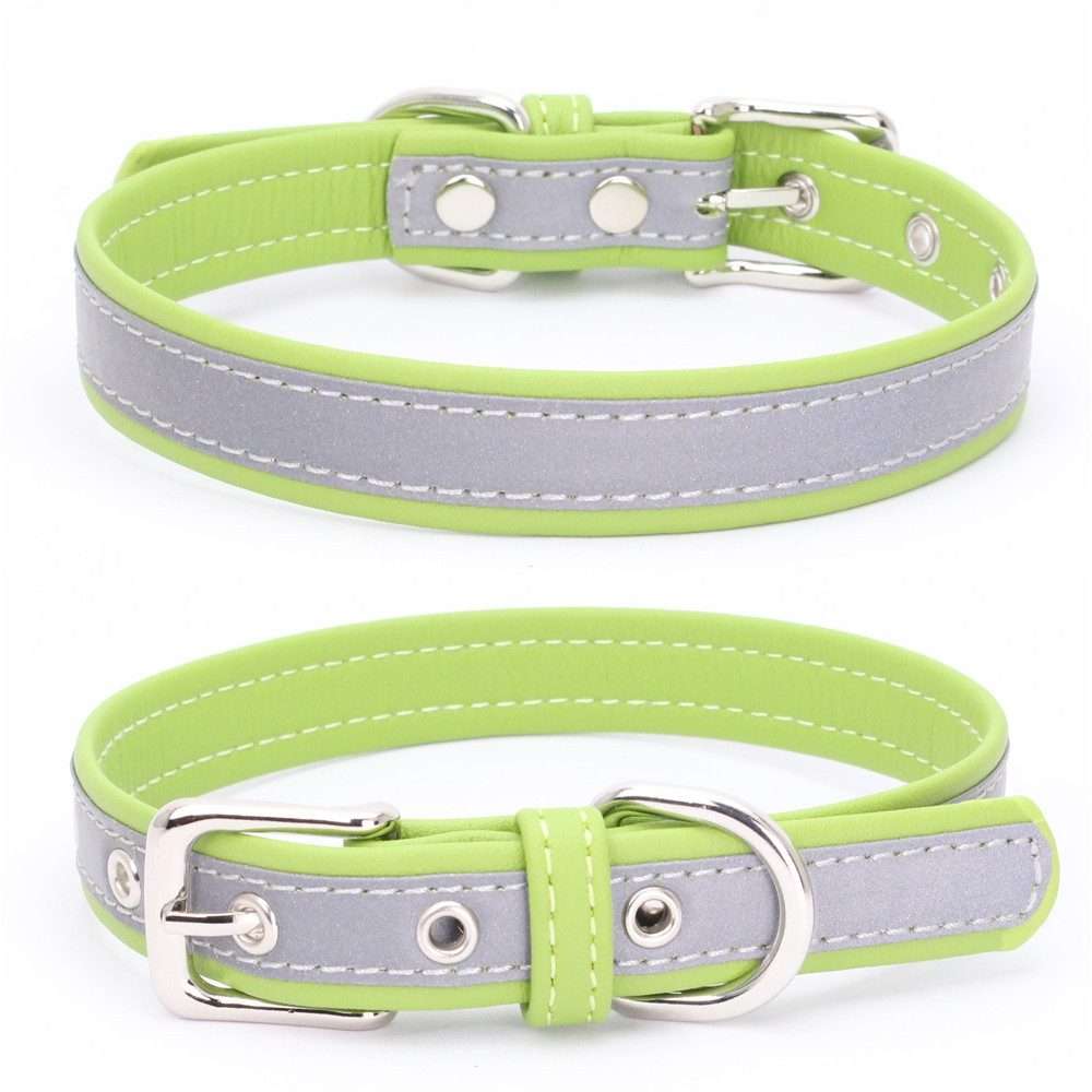 CL181K Pet Soft Reflecting Collar, Size: XS(No Iron Sheet Light Green)