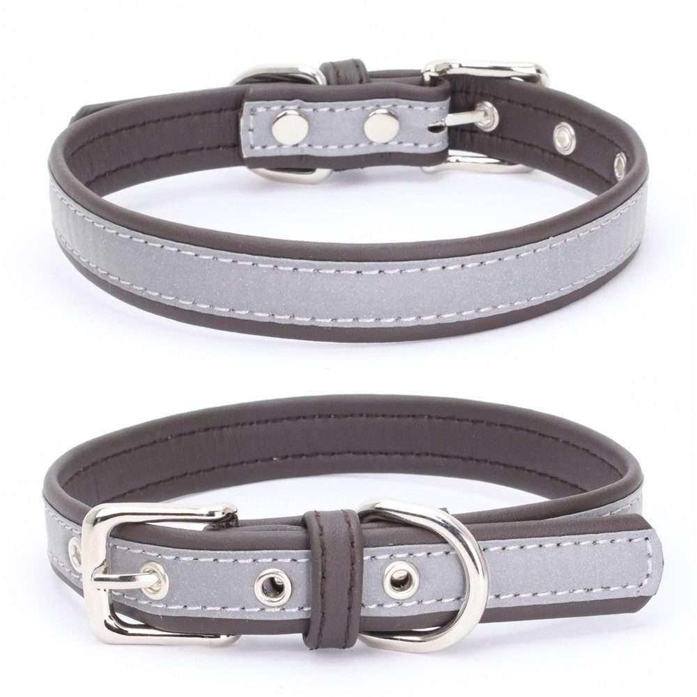 CL181K Pet Soft Reflecting Collar, Size: XS(No Iron Sheet Dark Brown)