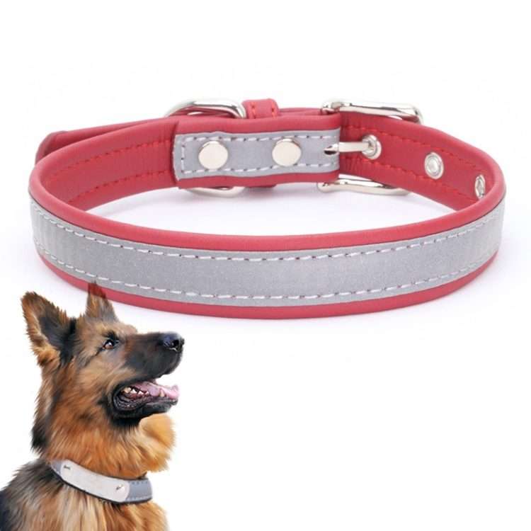 CL181K Pet Soft Reflecting Collar, Size: XS(No Iron Sheet Red)