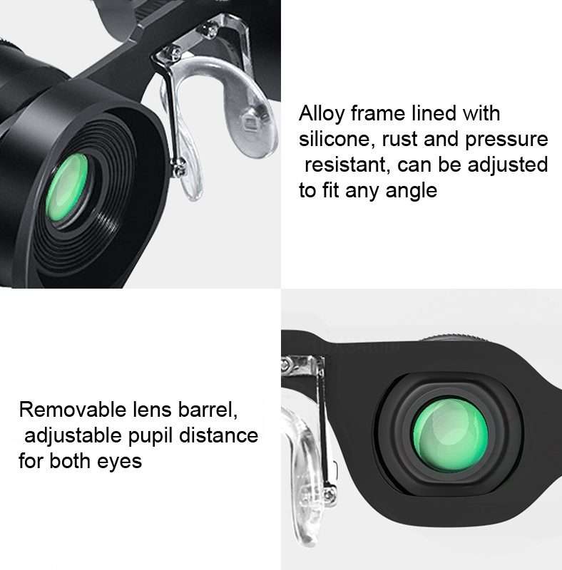 D-1548 10x HD Adjustable Focus Fishing Binoculars,Spec: Only Binoculars