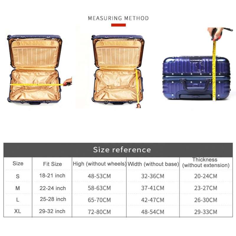 Thickened Wear-resistant Stretch Luggage Dust-proof Protective Cover, Size: M(Coffee)