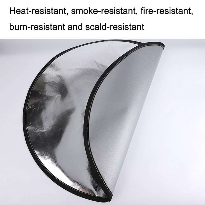 Round Camper Camping Lawn Fire Rack Flame Insulation Land, Diameter: 32 Inches