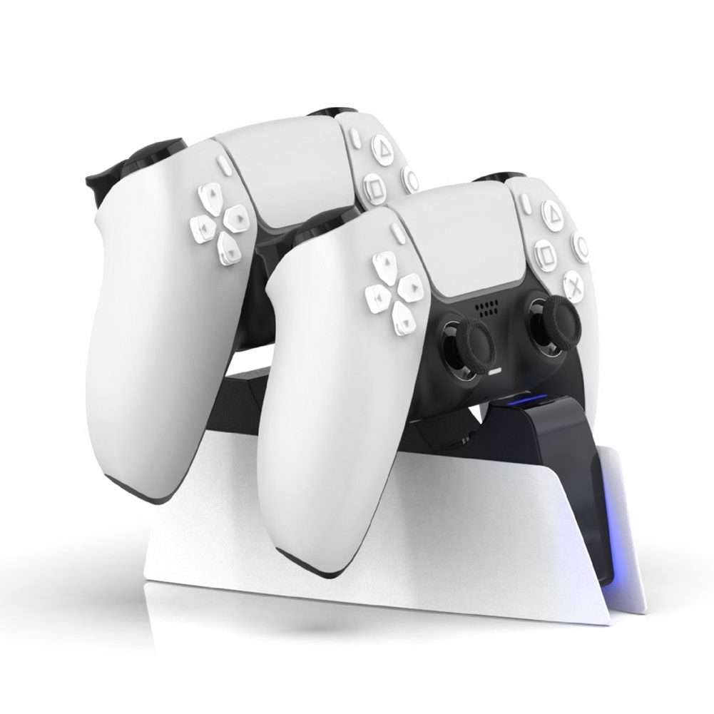 HONCAM For PS5 Gamepad Charger Dual Dock Charger(Blue)