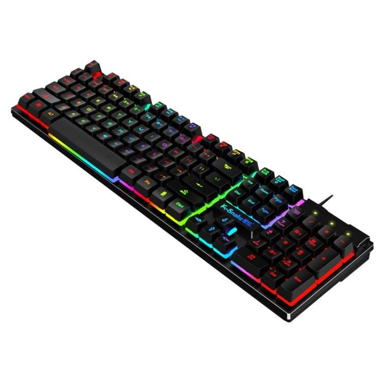 K-Snake K4 104 Keys Glowing Game Wired Mechanical Feel Keyboard, Cable Length: 1.5m, Style: Mixed