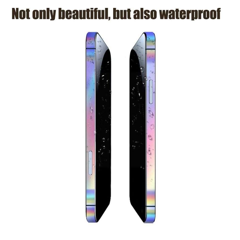 For iPhone 12 Pro Max 2 Sets Dazzle Colour Luminous Side Frame Film